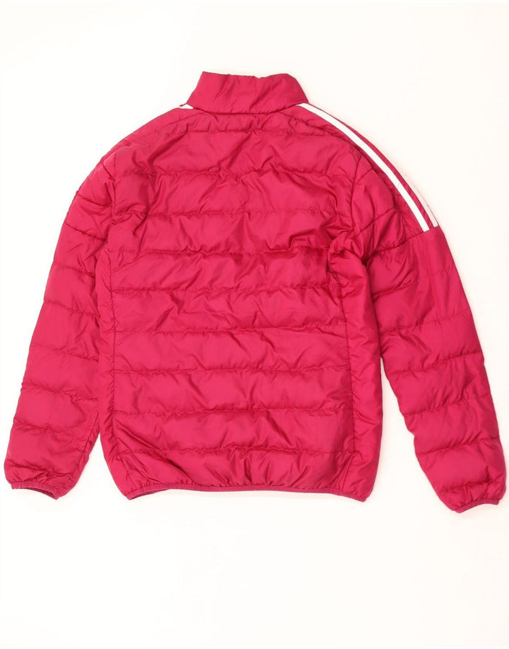 Jaqueta acolchoada feminina Adidas UK 16/18 grande poliéster rosa