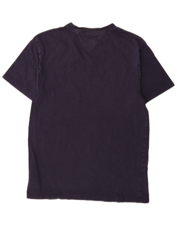 Tommy Hilfiger Camiseta masculina gráfica média algodão azul marinho