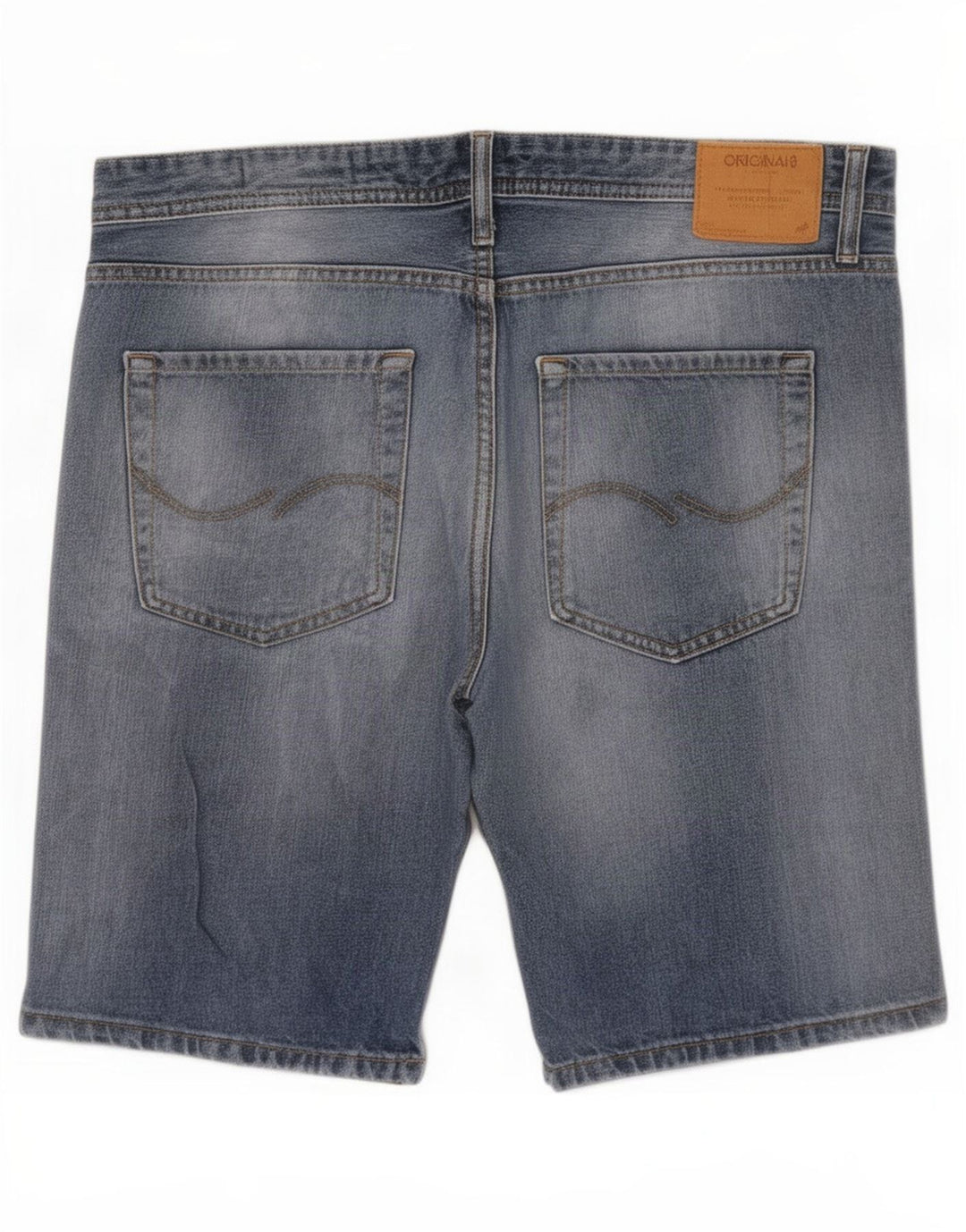 Shorts jeans masculino Jack & Jones grande W36 algodão azul