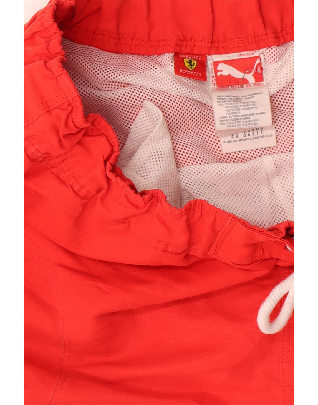 Shorts de natação Puma Mens Ferrari Graphic médio vermelho poliéster