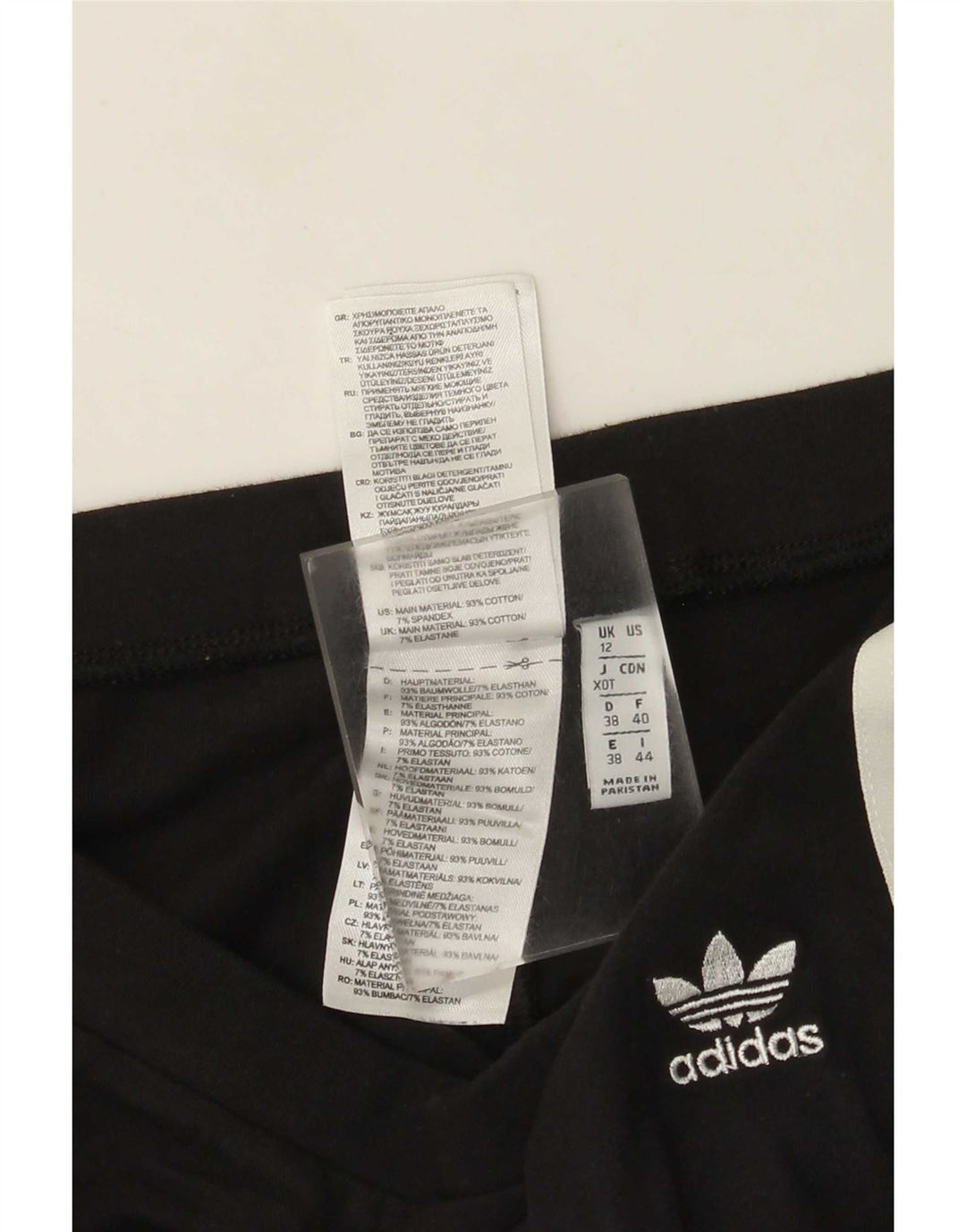 Leggings Adidas Femininas UK 12 Médio Algodão Preto