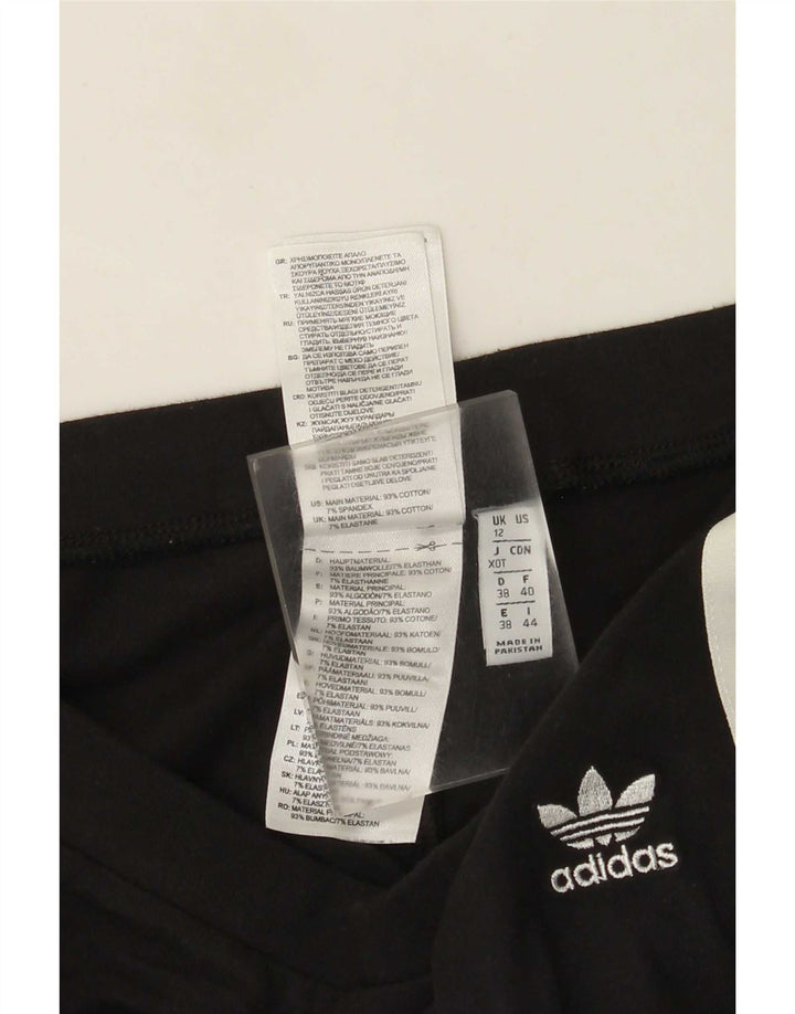 Leggings Adidas Femininas UK 12 Médio Algodão Preto