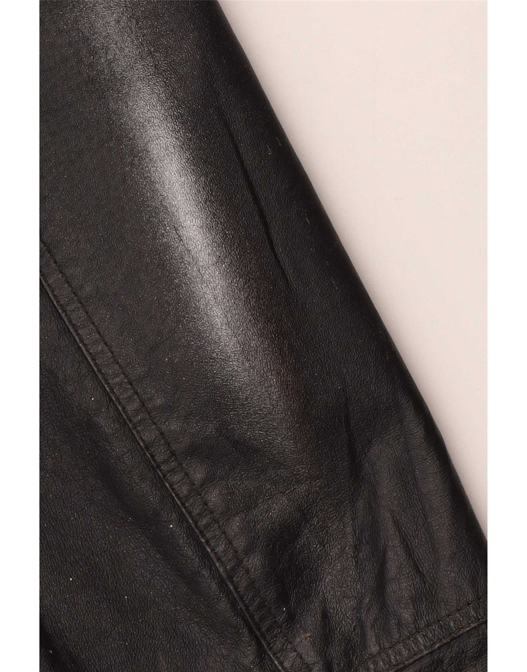 Jaqueta masculina vintage de couro para motociclista IT 50 média preta