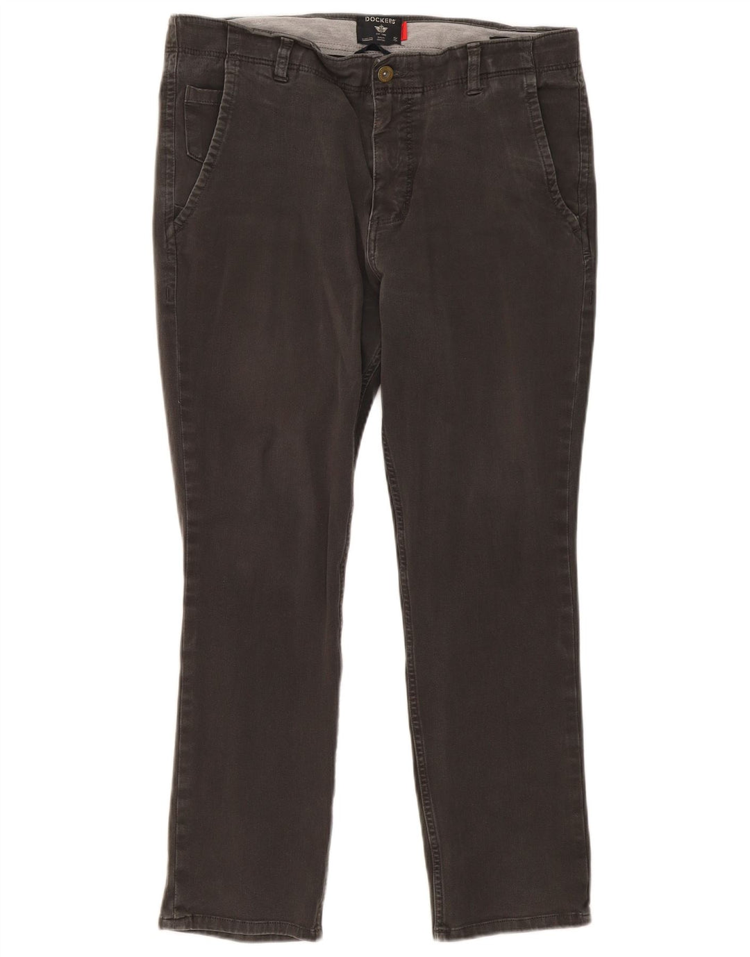 Calça Dockers Mens Slim Chino W34 L27 Algodão Cinza