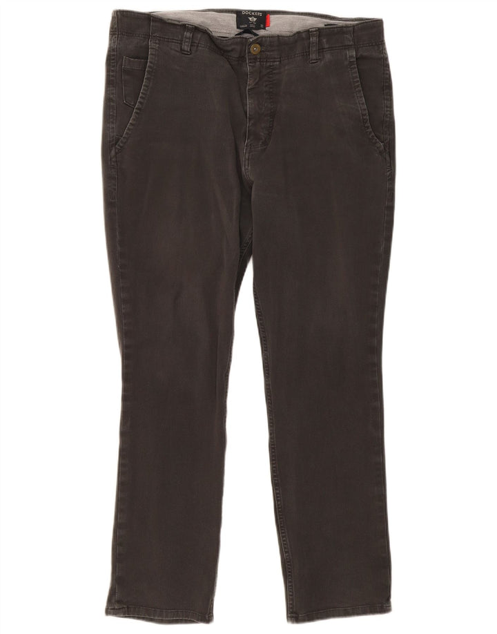 Calça Dockers Mens Slim Chino W34 L27 Algodão Cinza