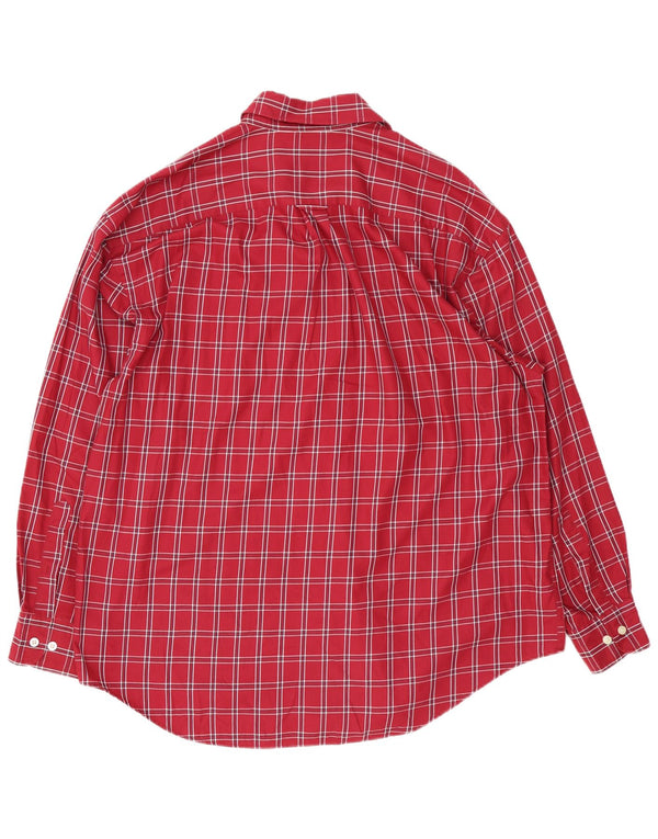 Camisa masculina Nautica XL vermelha xadrez algodão