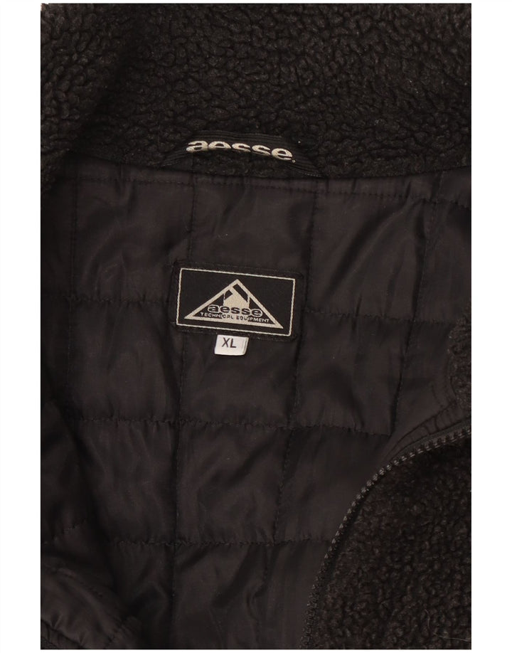 Jaqueta masculina de lã gráfica Aesse UK 42 XL preta