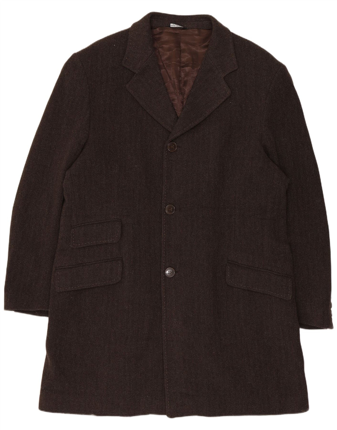 Casaco masculino Chesterfield da Conbipel IT 54 XL marrom espinha de peixe