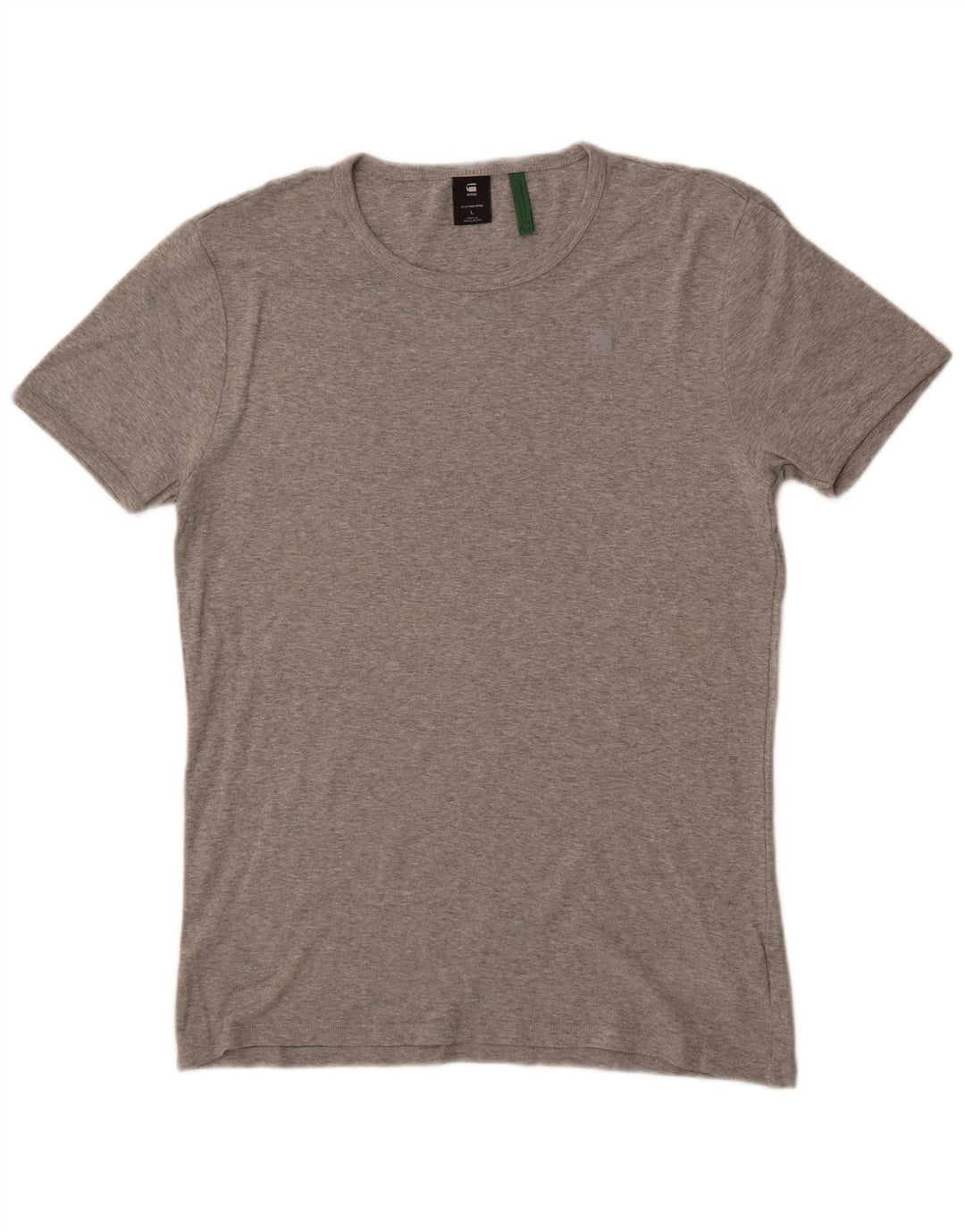 Camiseta masculina G-Star Top grande algodão manchado cinza