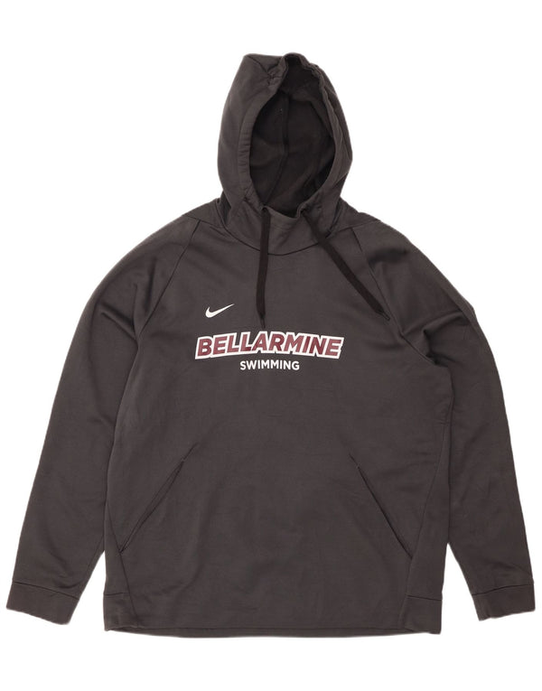 NIKE Masculino Bellarmine Graphic Hoodie Jumper XL Cinza Poliéster
