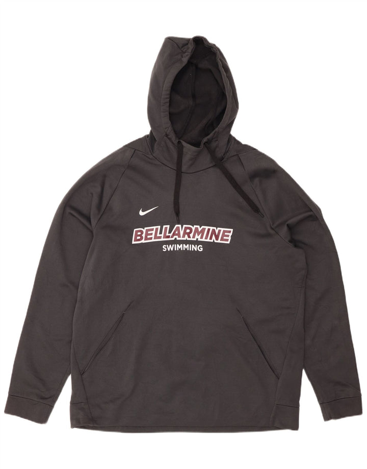 NIKE Masculino Bellarmine Graphic Hoodie Jumper XL Cinza Poliéster