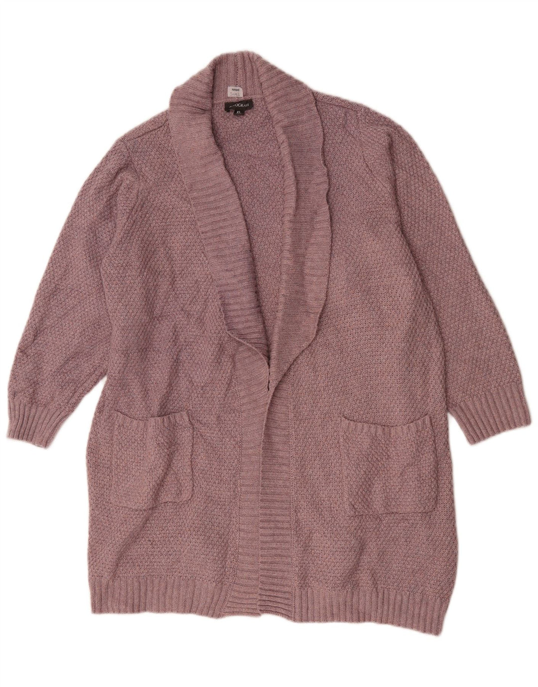 Suéter de cardigã aberto feminino Autograph UK 18 XL poliéster rosa