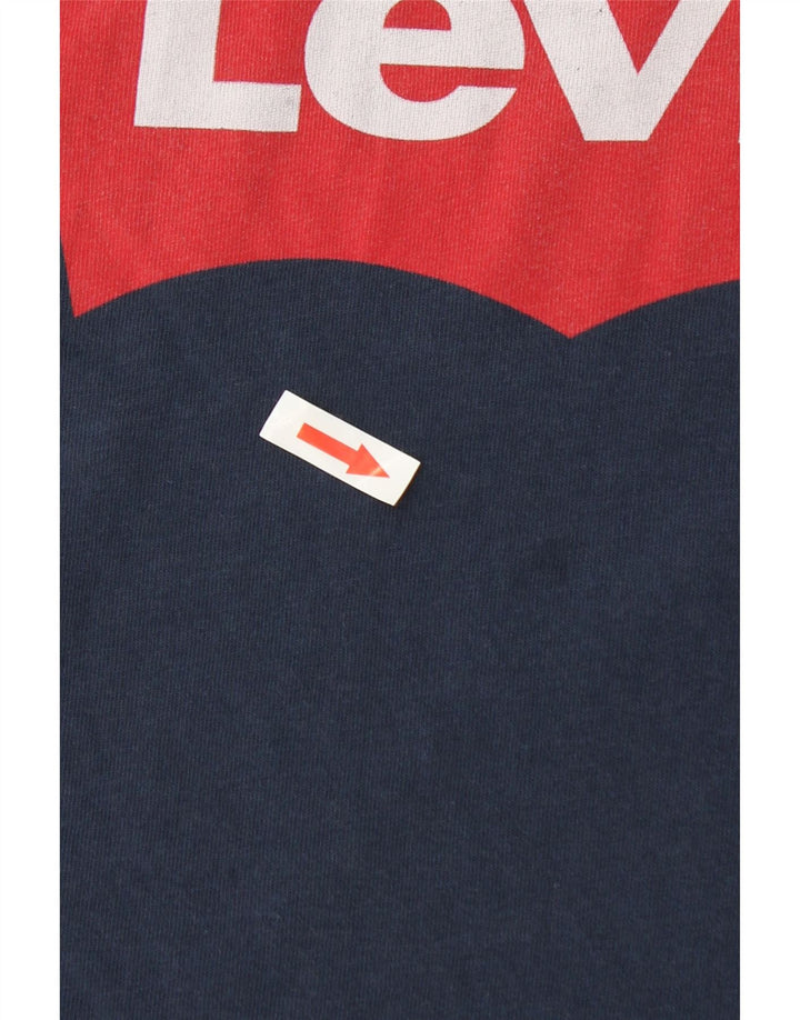 Camiseta gráfica masculina Levi's Top pequeno algodão azul marinho