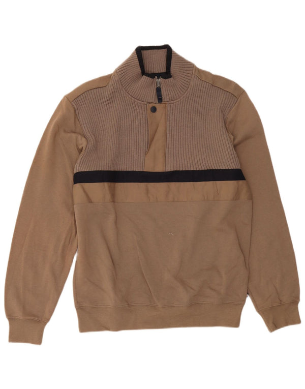 Suéter masculino Marks & Spencer Blue Harbour pequeno colorido marrom