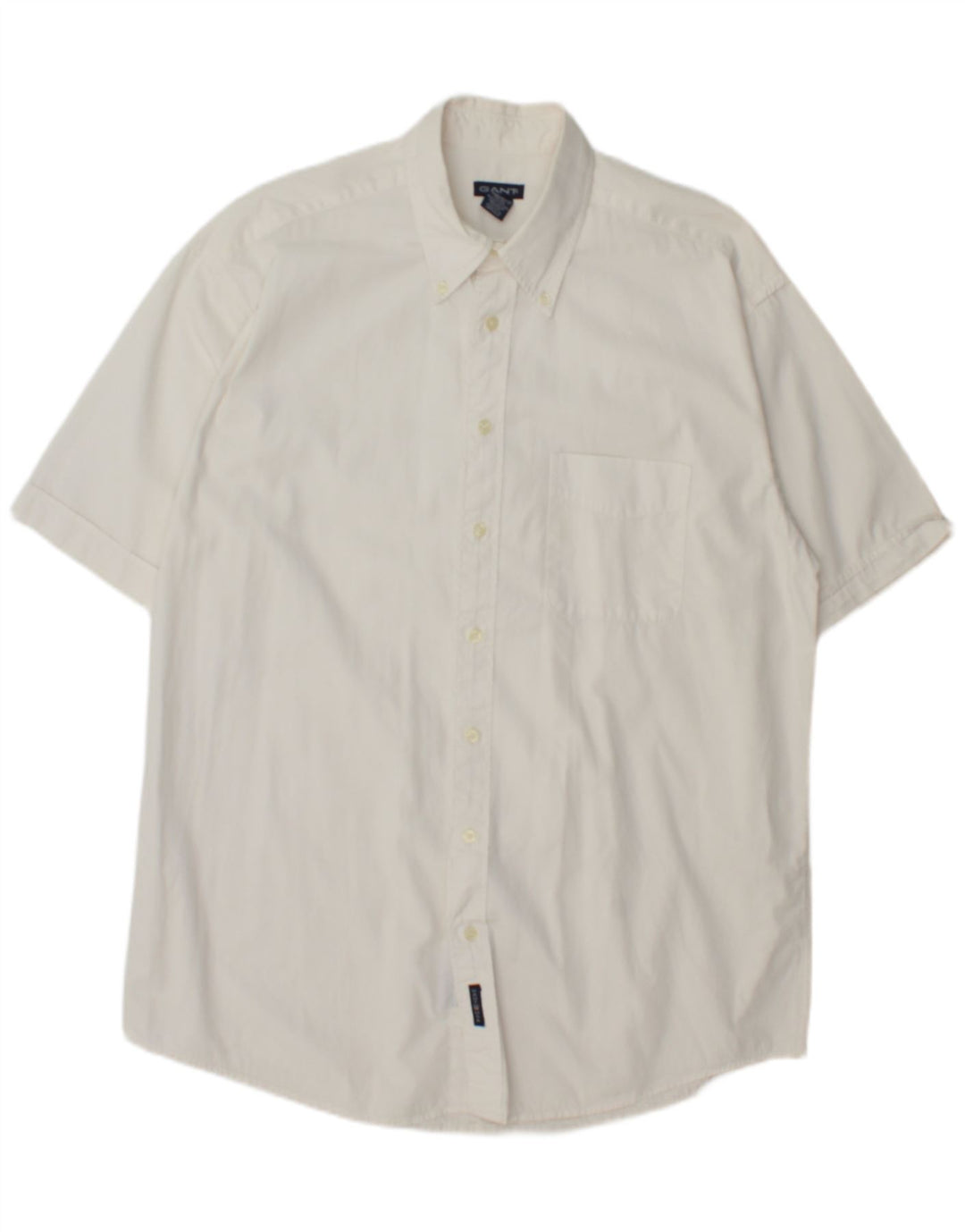 Camisa masculina de manga curta Gant grande algodão branco