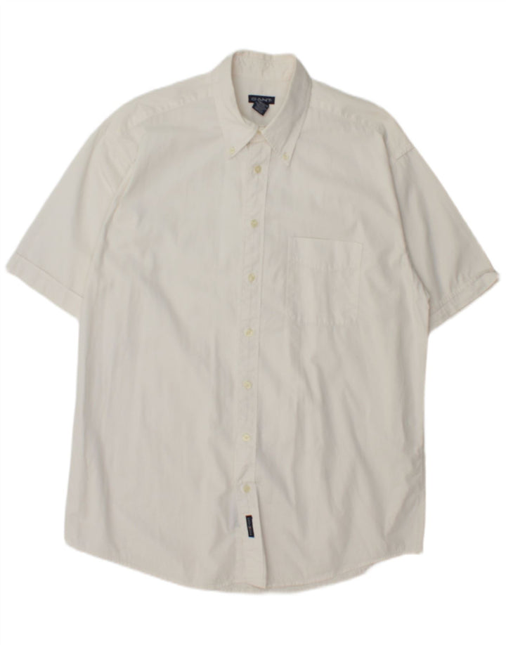 Camisa masculina de manga curta Gant grande algodão branco