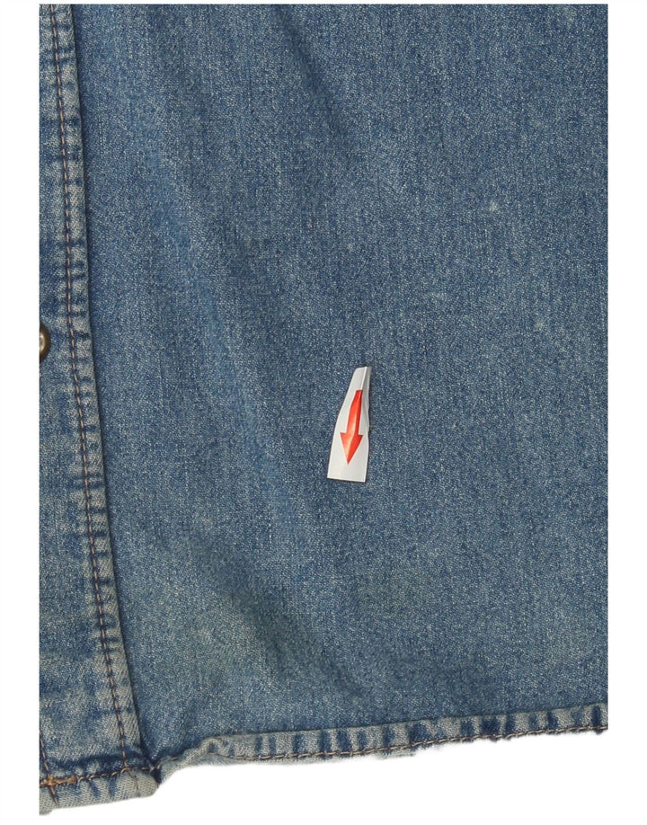 Camisa jeans masculina Diesel XL azul algodão