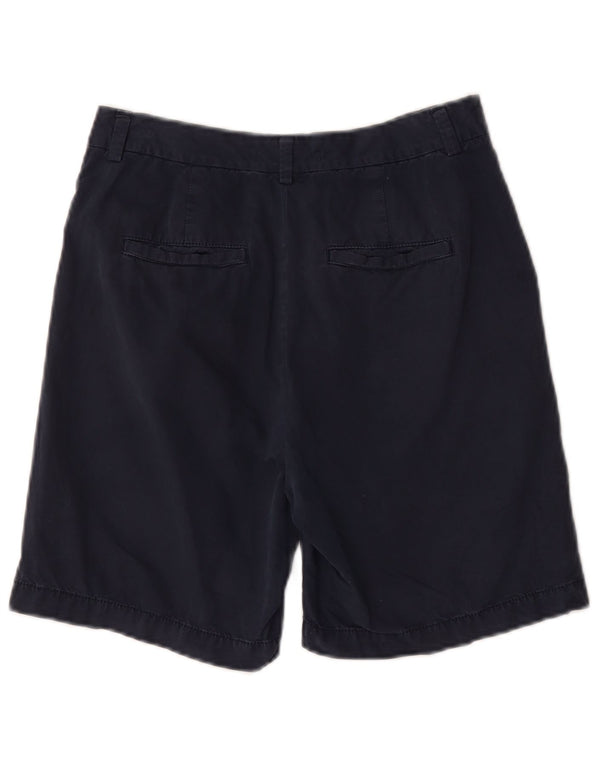 Shorts chino feminino de cintura alta Marks & Spencer W28 médio azul marinho