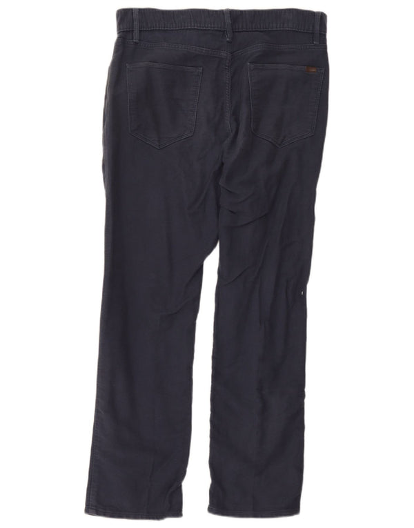 Calça casual masculina Marks & Spencer de ajuste regular W32 L29 algodão azul marinho