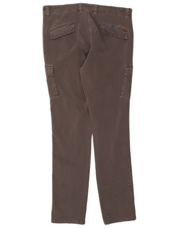 Calça Carrera Masculina Slim Cargo IT 50 Grande W34 L32 Algodão Cinza