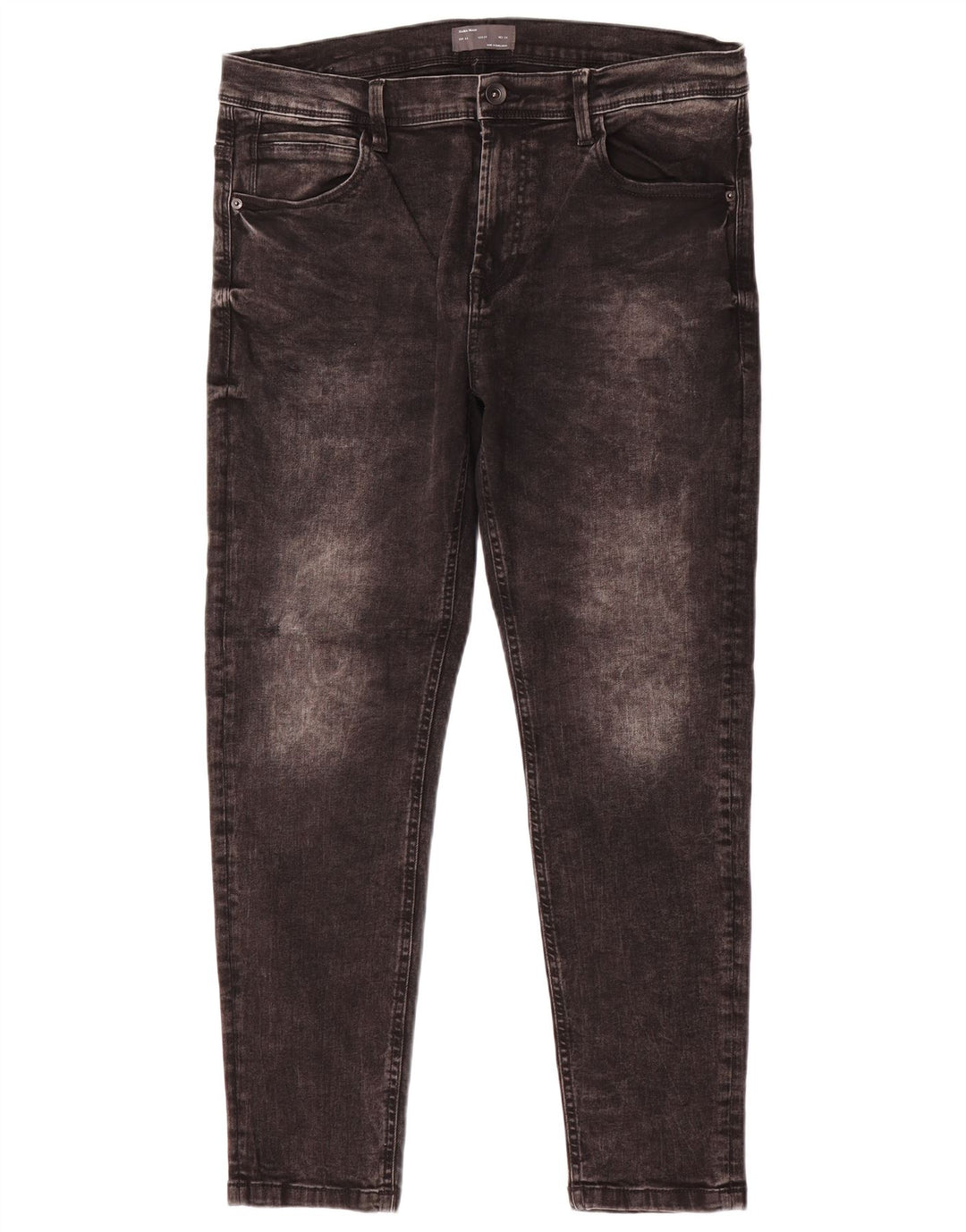 Zara Mens Slim Jeans EU 44 Grande W34 L27 Cinza Algodão