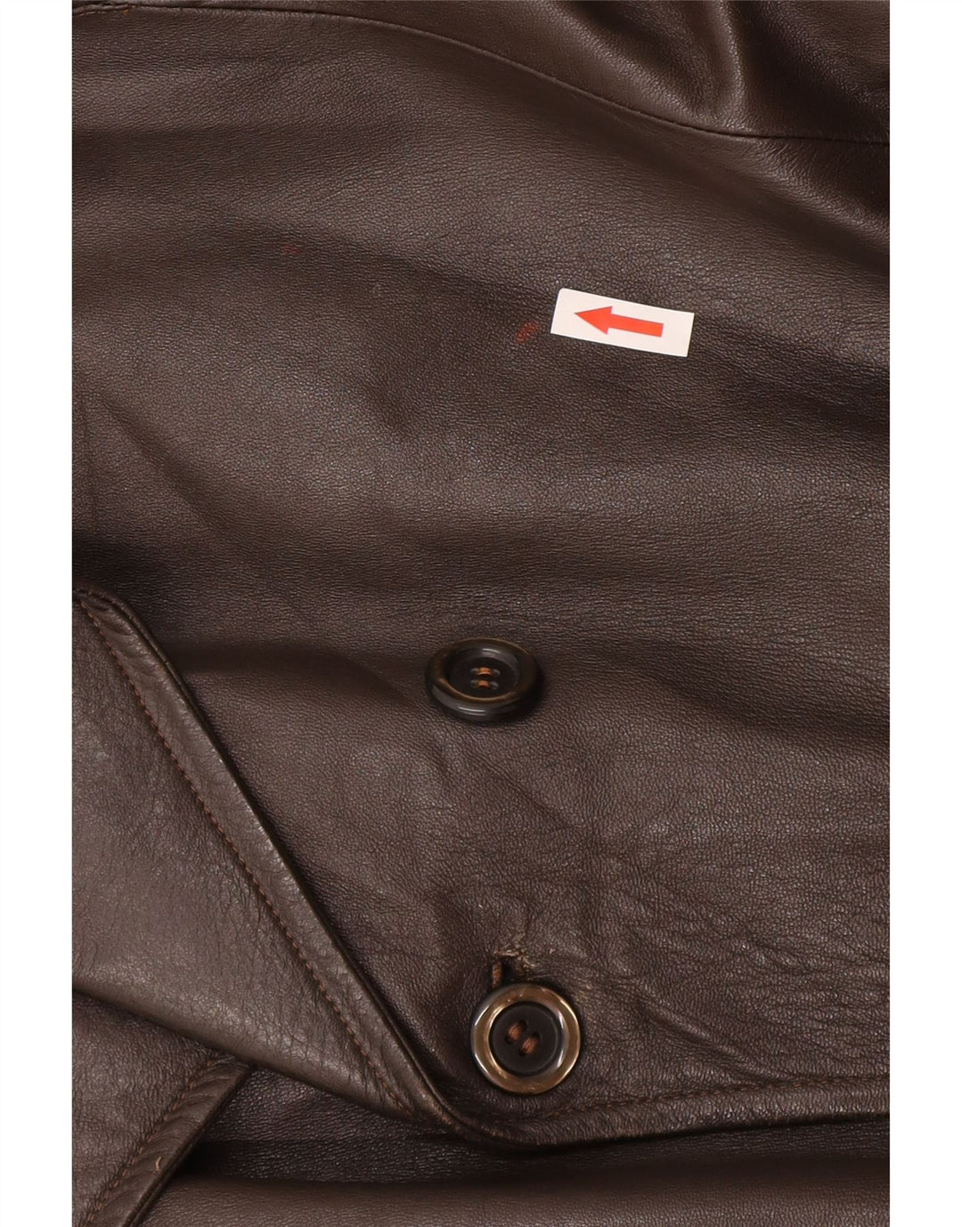 Vintage Mens Leather Coat IT 54 XL Brown
