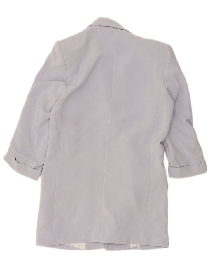 Zara Womens Open Loose Fit Blazer Jacket Reino Unido 6 XS Roxo Poliéster