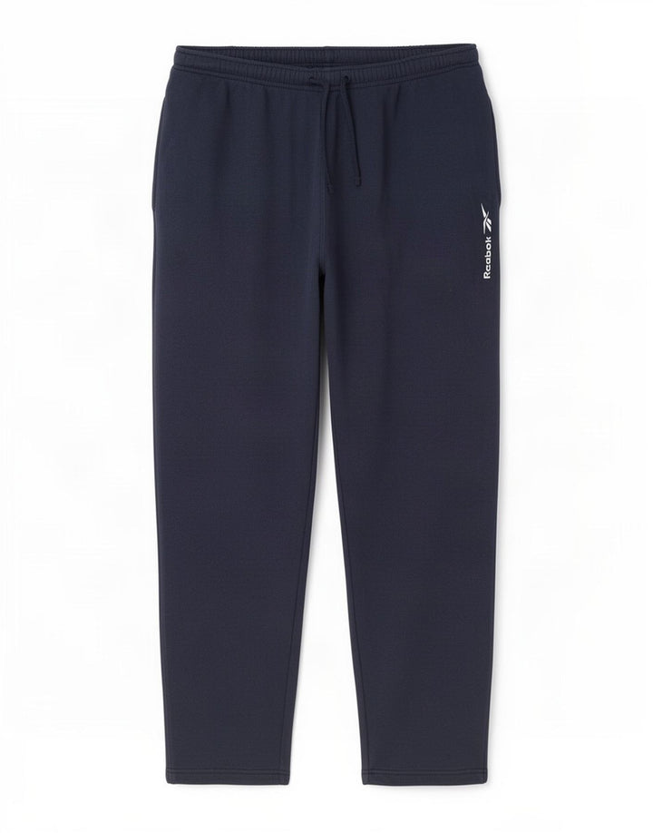 Calça de treino masculina Reebok grande algodão azul marinho