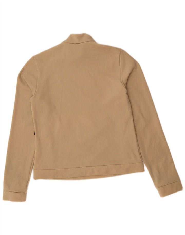 Suéter feminino Fila com zíper e pescoço UK 10 pequeno bege