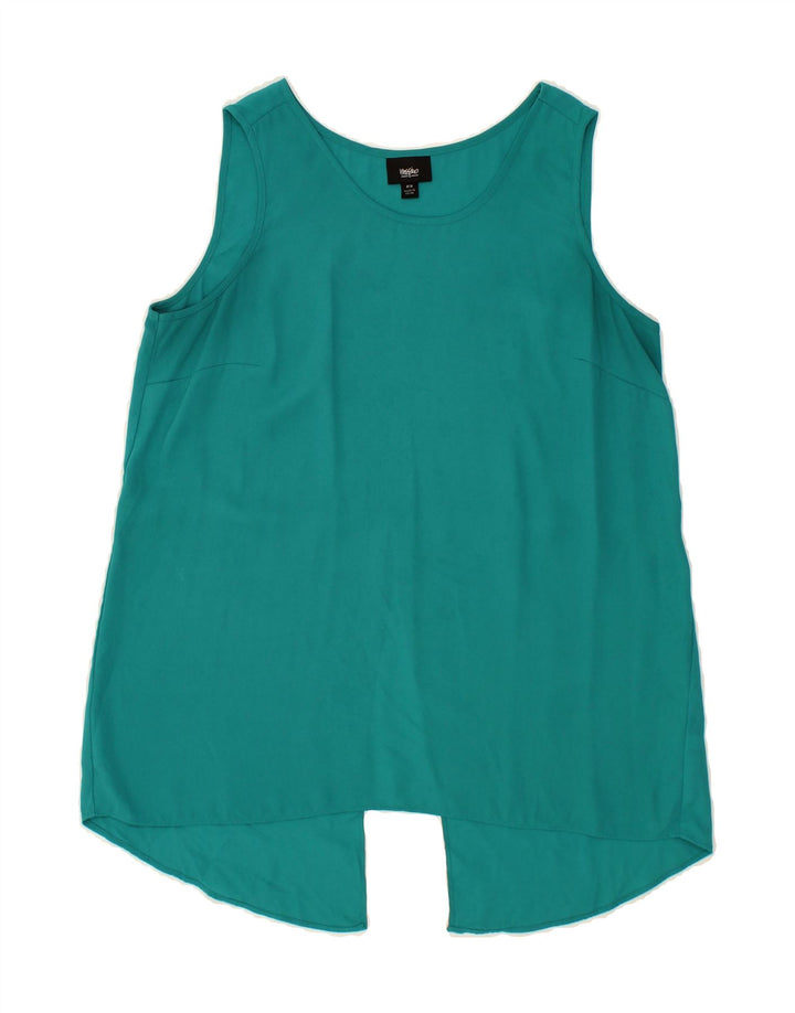MOSSIMO Womens Sleeveless Blouse Top UK 14 Medium Turquoise Vintage Mossimo and Second-Hand Mossimo from Messina Hembry 