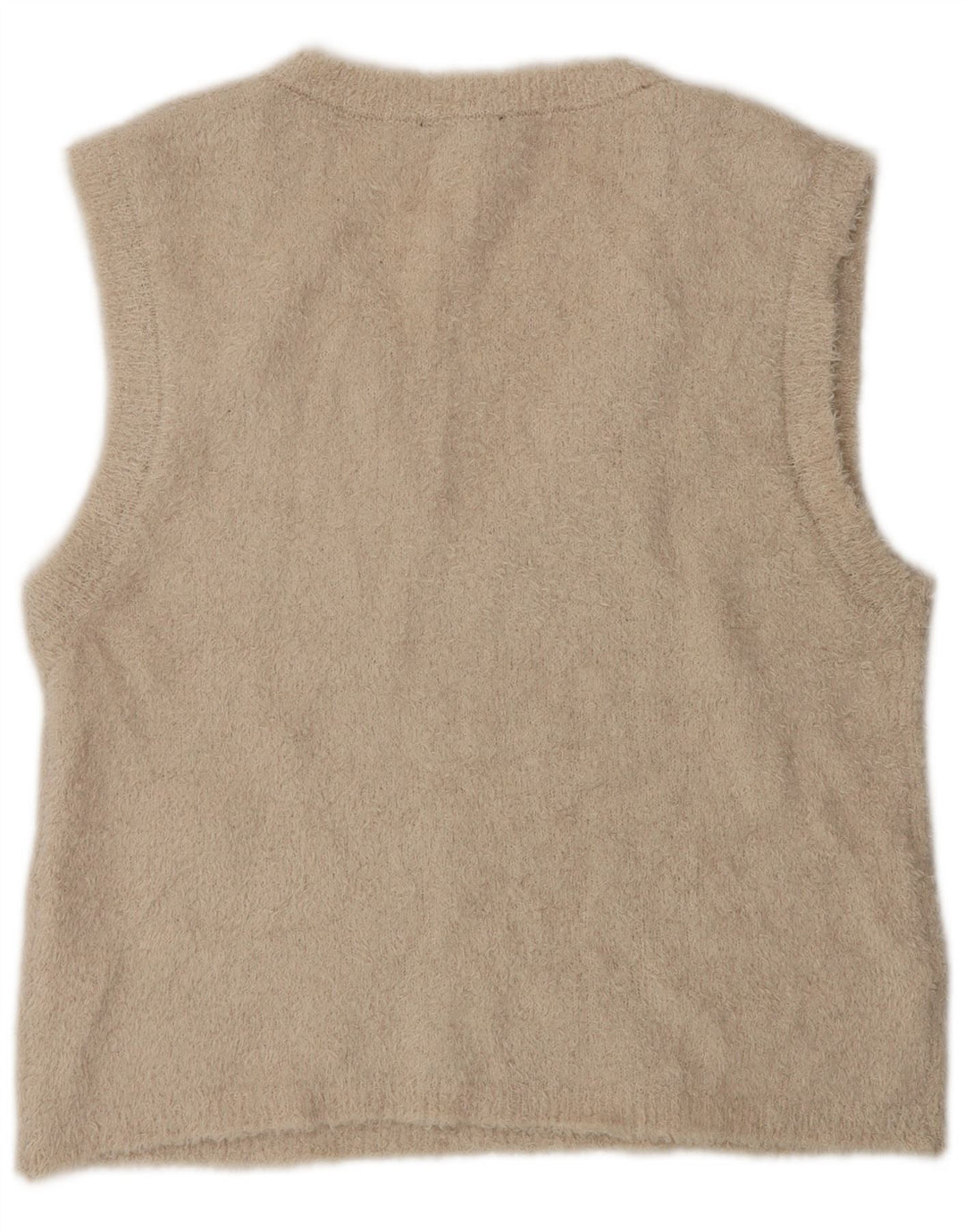 Zara Womens Vest Tank Top UK 14 Médio Bege Poliéster