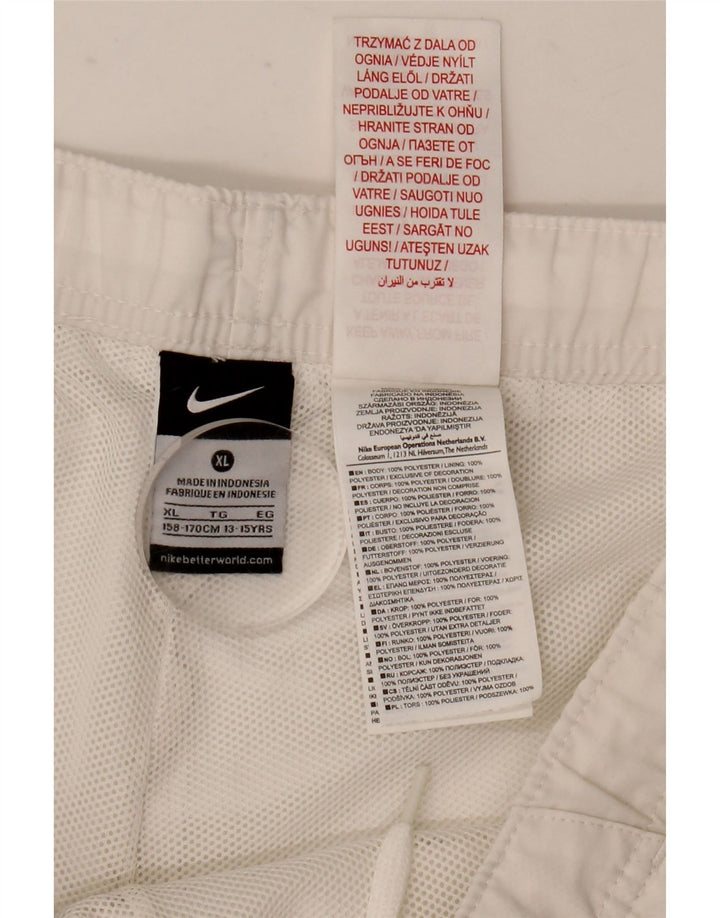 Shorts esportivos Nike Boys 13-14 anos XL branco poliéster