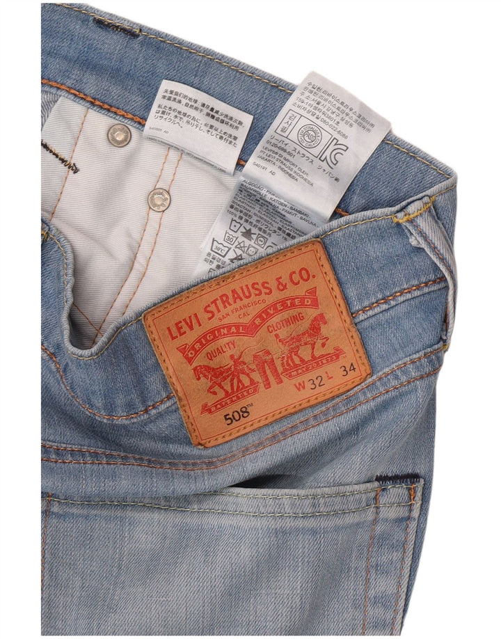 Levi's Masculino 508 Tapered Jeans W32 L31 Azul Algodão
