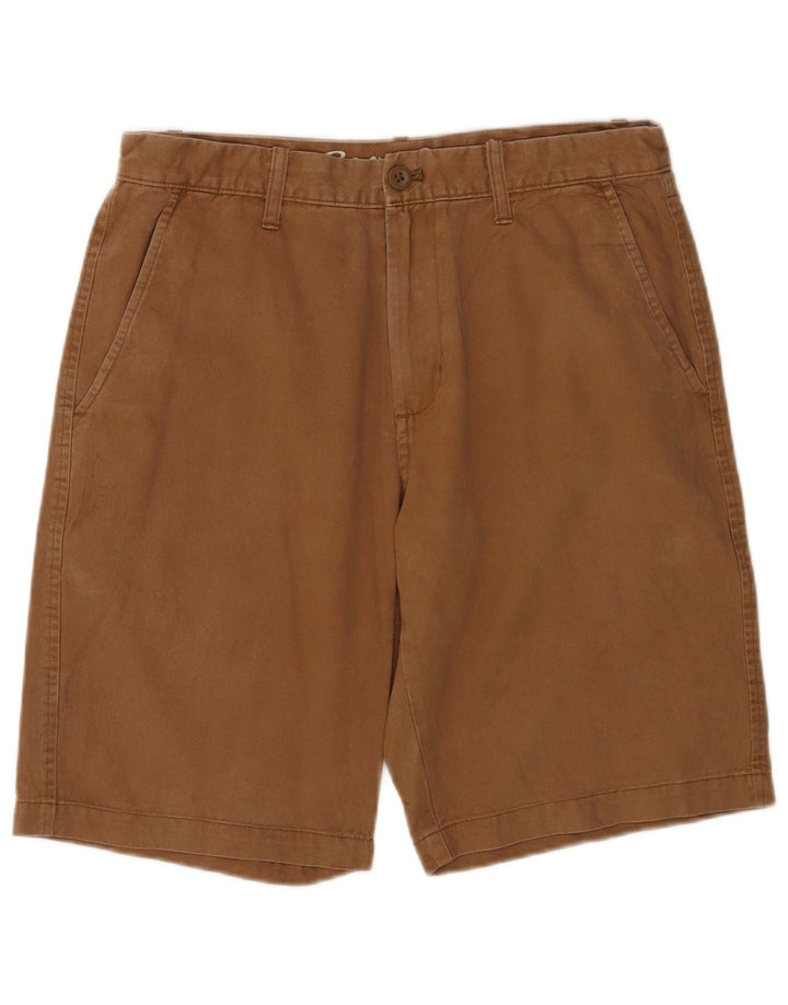 Eddie Bauer Mens Chino Shorts W33 Algodão Marrom Médio
