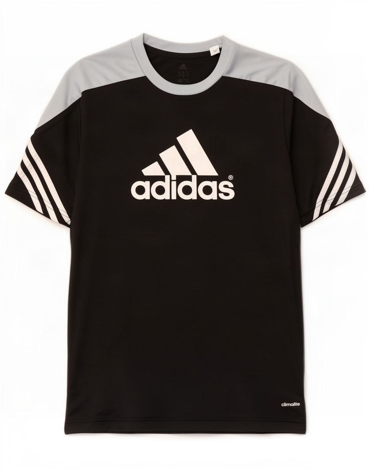 Camiseta Adidas Masculina Climalite Graphic Top Grande Preto Colorblock Poliéster