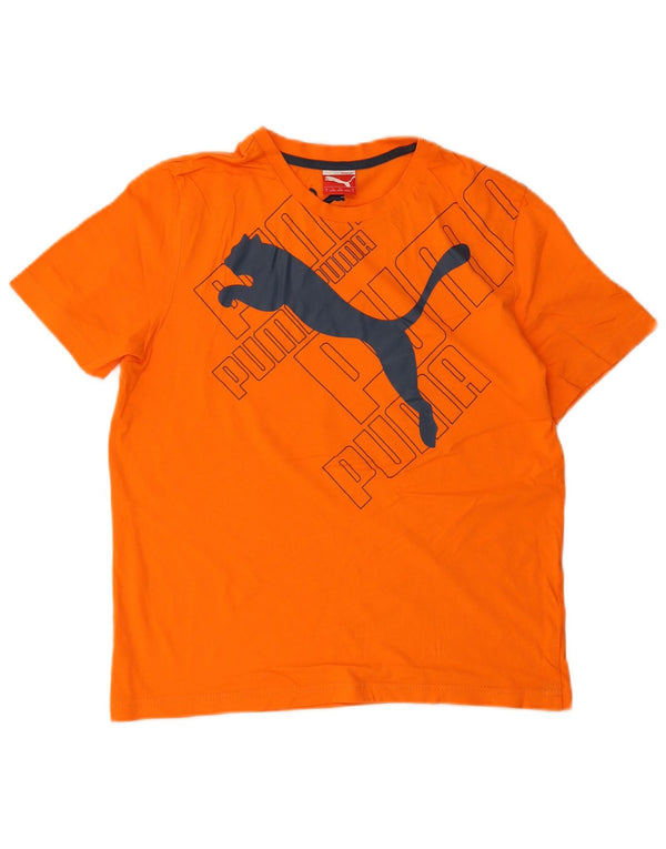 Puma Camiseta Masculina Graphic Top Pequeno Laranja