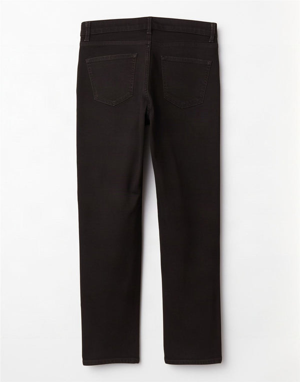 Calça jeans feminina Marks & Spencer The Sienna Straight UK 14 grande W32 L28 preta