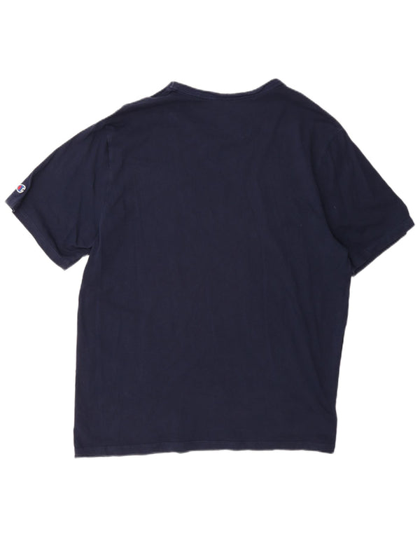Camiseta gráfica masculina Champion XL azul marinho algodão