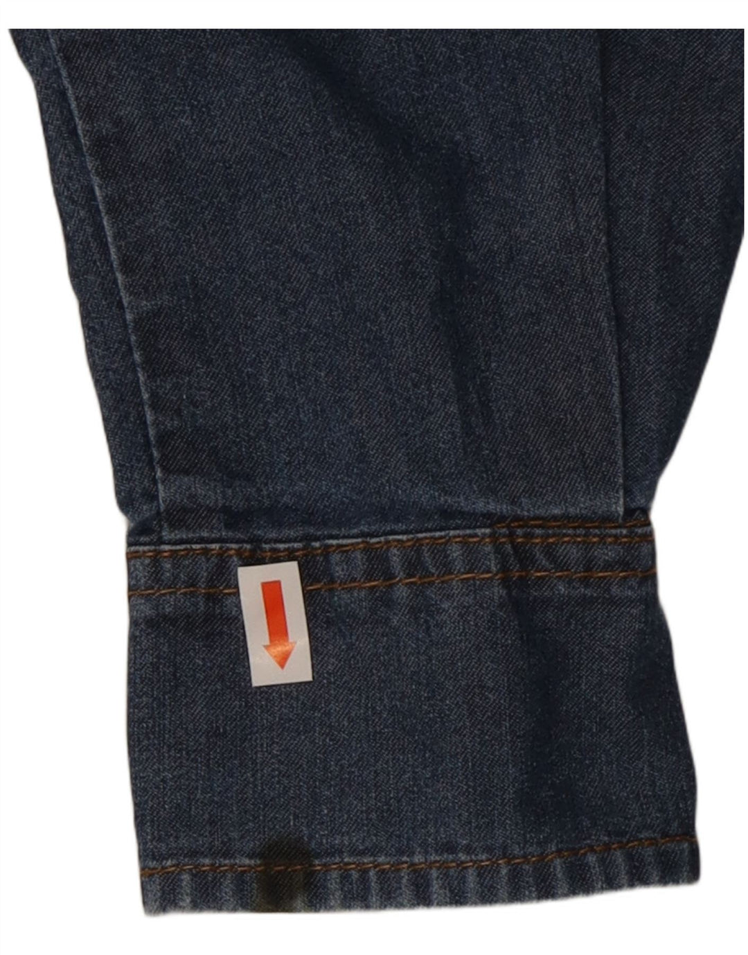 Camisa jeans feminina BOOSLEY Reino Unido 12 algodão azul médio