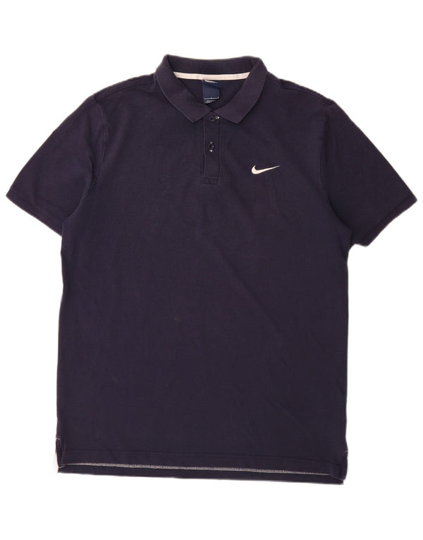 Camisa polo masculina Nike grande algodão azul marinho