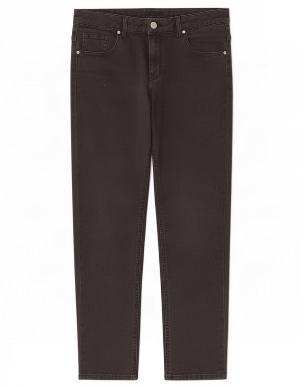 Hobbs Womens Straight Jeans UK 12 Médio W30 L26 Algodão Preto