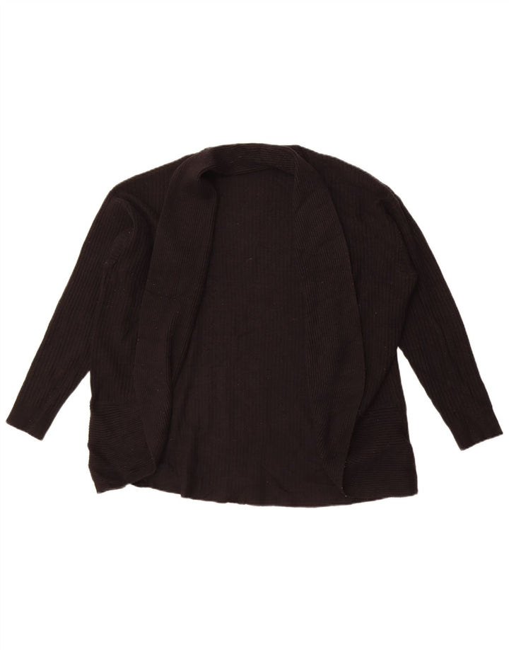 Marks & Spencer Suéter feminino Per Una Open Cardigan Reino Unido 16 Grande Preto