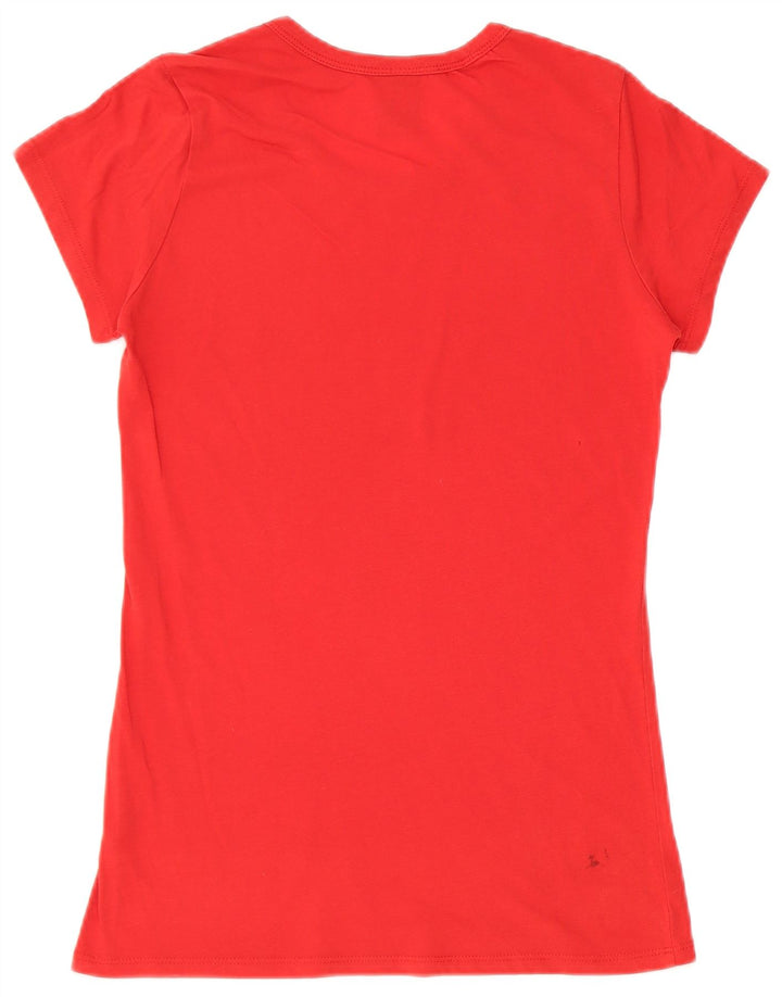 Camiseta feminina G-Star com estampa gráfica UK 10 pequena vermelha