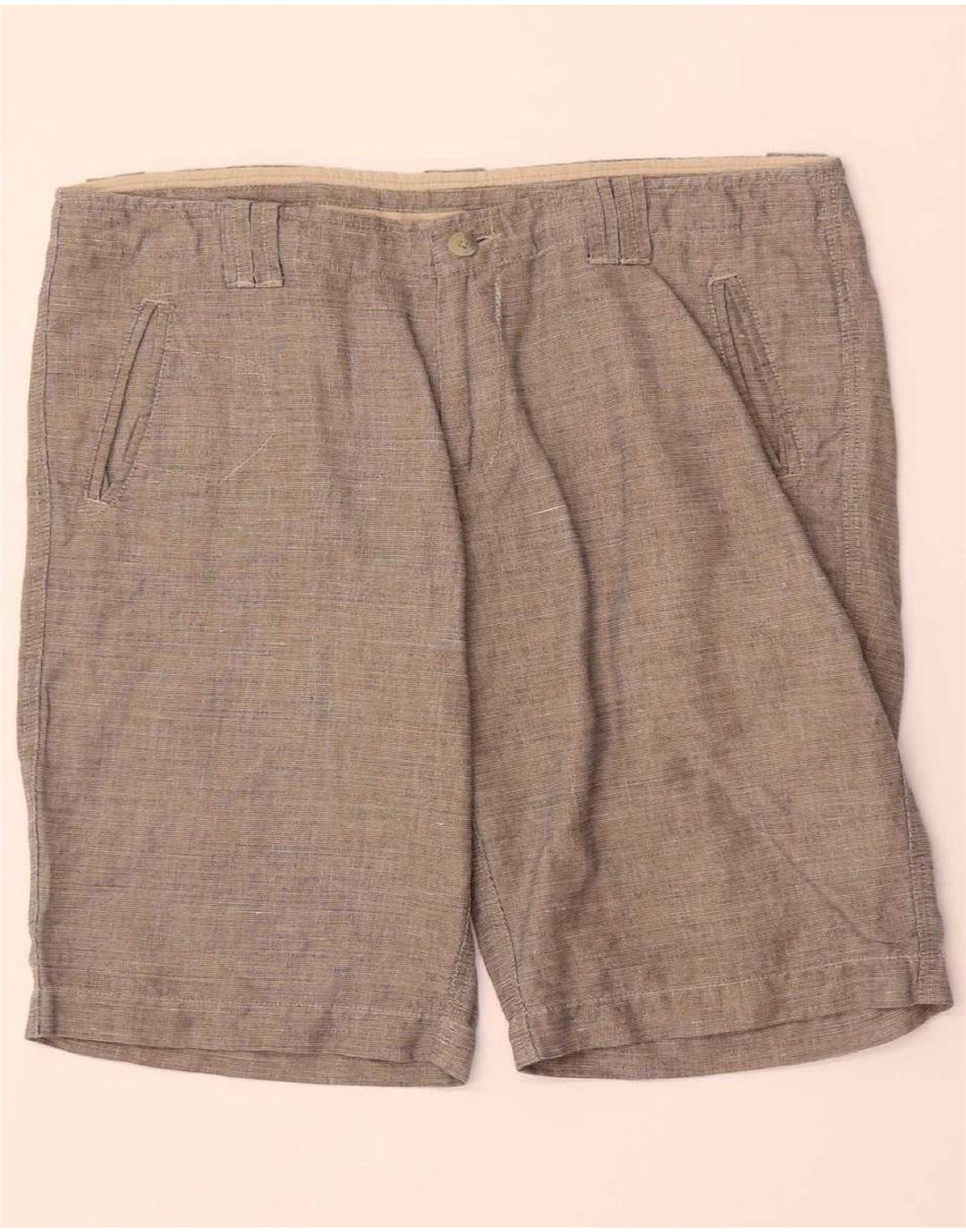 BENETTON Mens Chino Shorts W32 Cinza Médio
