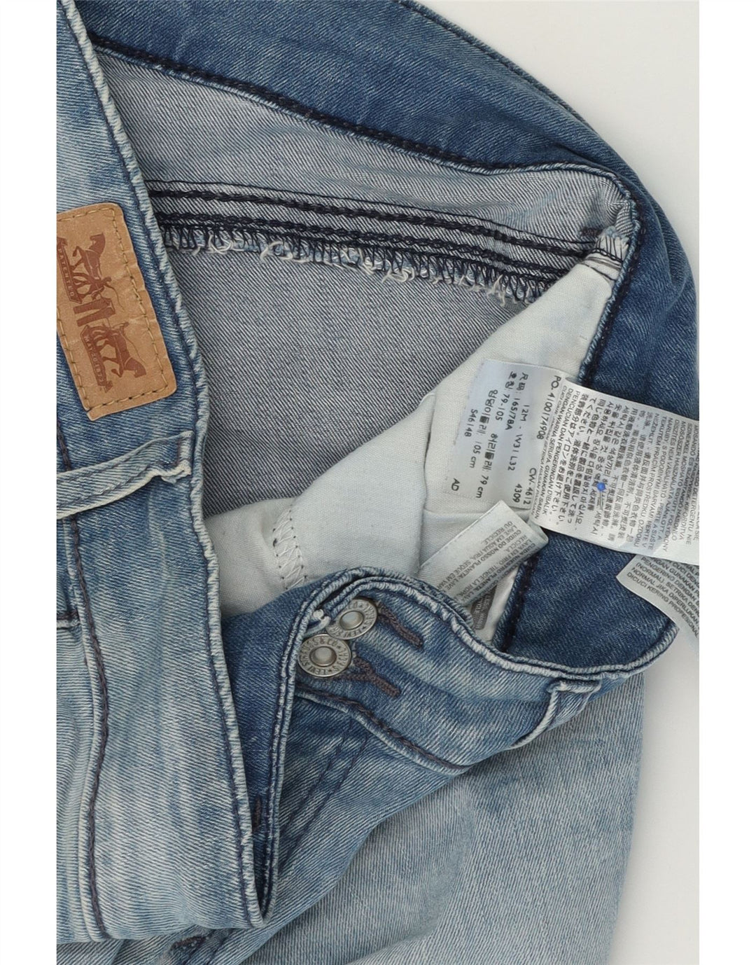 LEVI'S Womens Curvy Straight Jeans W31 L32 Blue Cotton Vintage Levi's and Second-Hand Levi's from Messina Hembry 