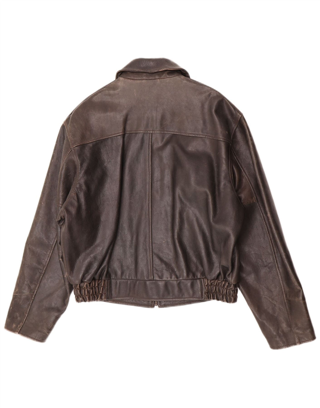 Jaqueta de couro masculina VINTAGE Reino Unido 38 couro marrom médio