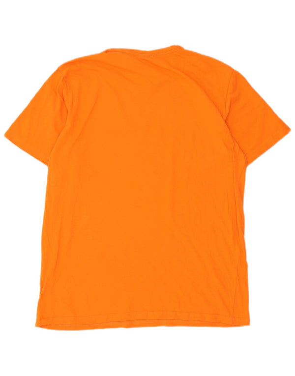 Camiseta masculina gráfica Lotto Top XL algodão laranja