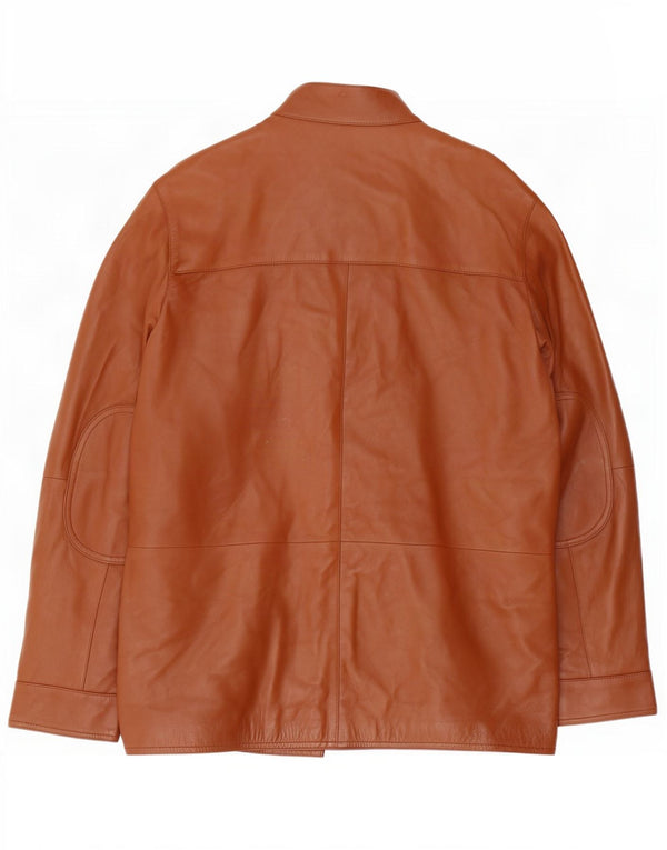Lakeland Mens Leather Jacket IT 42 XL Brown