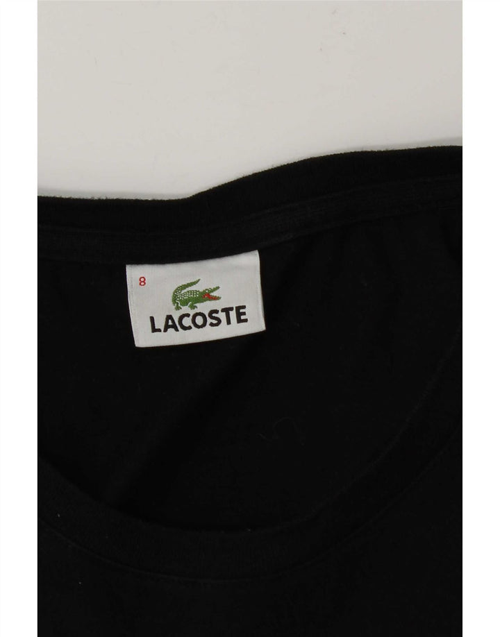 Camiseta masculina Lacoste tamanho superior 8 3XL preta