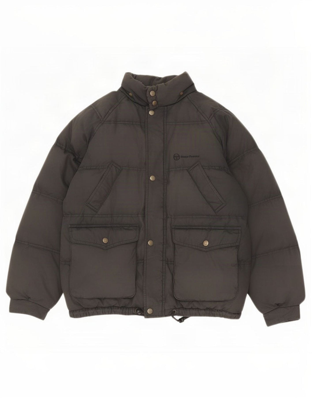Jaqueta acolchoada masculina Sergio Tacchini UK 38 poliamida preta média